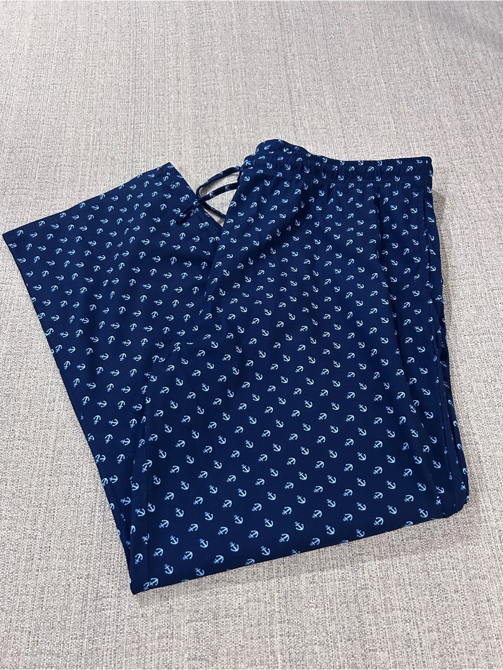 Avenue Navy Lounge Pants with Light Blue Anchor Print. Size XXL. NWT